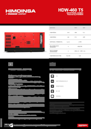 Stromerzeuger, Diesel HIMOINSA HDW-460 T5