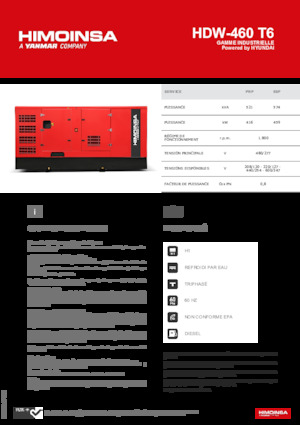 Stromerzeuger, Diesel HIMOINSA HDW-460 T6