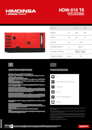 Stromerzeuger, Diesel HIMOINSA HDW-510 T6