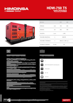 Stromerzeuger, Diesel HIMOINSA HDW-750 T5