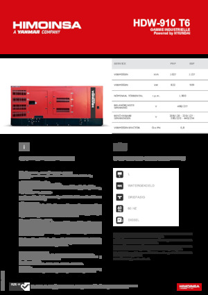 Stromerzeuger, Diesel HIMOINSA HDW-910 T6