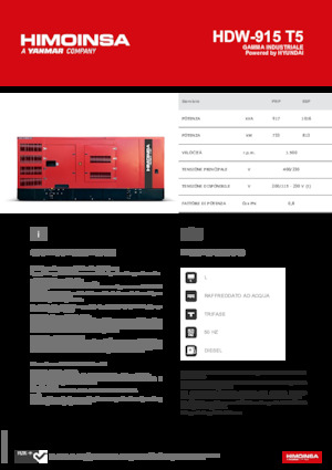 Stromerzeuger, Diesel HIMOINSA HDW-915 T5