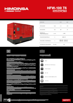 Stromerzeuger, Diesel HIMOINSA HFW-100 T6
