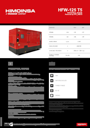 Stromerzeuger, Diesel HIMOINSA HFW-125 T5