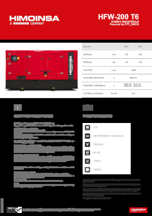 Stromerzeuger, Diesel HIMOINSA HFW-200 T6