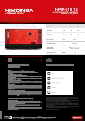 Stromerzeuger, Diesel HIMOINSA HFW-310 T5