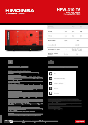 Stromerzeuger, Diesel HIMOINSA HFW-310 T5