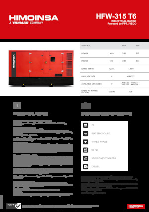 Stromerzeuger, Diesel HIMOINSA HFW-315 T6