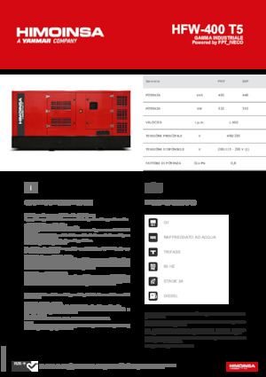 Stromerzeuger, Diesel HIMOINSA HFW-400 T5