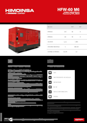 Stromerzeuger, Diesel HIMOINSA HFW-60 M6
