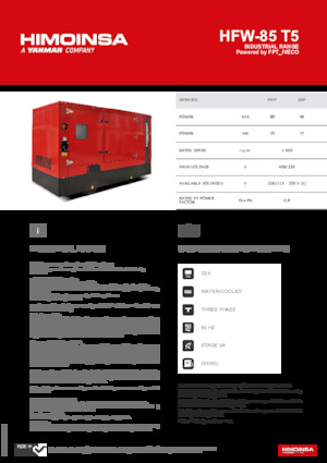 Stromerzeuger, Diesel HIMOINSA HFW-85 T5