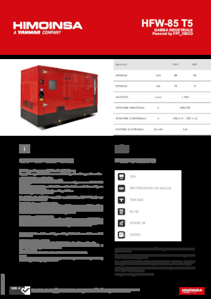 Stromerzeuger, Diesel HIMOINSA HFW-85 T5
