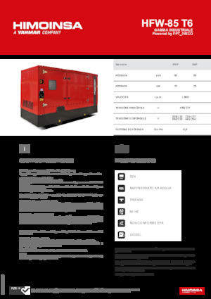 Stromerzeuger, Diesel HIMOINSA HFW-85 T6