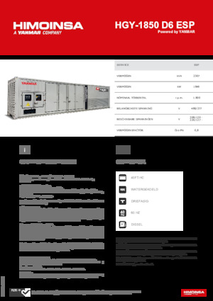 Stromerzeuger, Diesel HIMOINSA HGY-1850 D6 ESP
