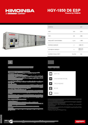 Stromerzeuger, Diesel HIMOINSA HGY-1850 D6 ESP
