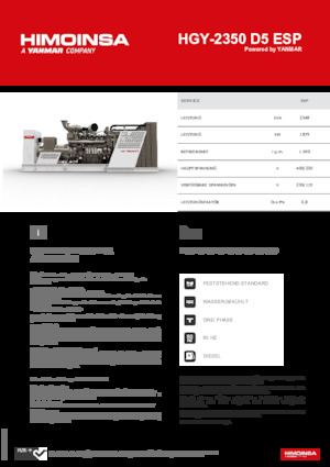 Stromerzeuger, Diesel HIMOINSA HGY-2350 D5 ESP