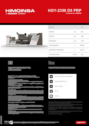 Stromerzeuger, Diesel HIMOINSA HGY-2350 D5 PRP