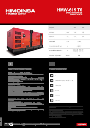 Stromerzeuger, Diesel HIMOINSA HMW-615 T6
