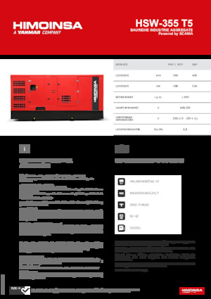 Stromerzeuger, Diesel HIMOINSA HSW-355 T5