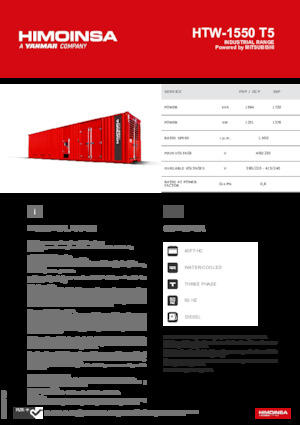 Stromerzeuger, Diesel HIMOINSA HTW-1550 T5