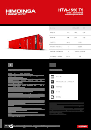 Stromerzeuger, Diesel HIMOINSA HTW-1550 T5