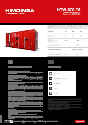 Stromerzeuger, Diesel HIMOINSA HTW-670 T5