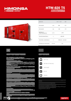 Stromerzeuger, Diesel HIMOINSA HTW-920 T5