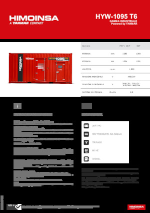 Stromerzeuger, Diesel HIMOINSA HYW-1095 T6