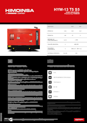 Stromerzeuger, Diesel HIMOINSA HYW-13 T5 S5