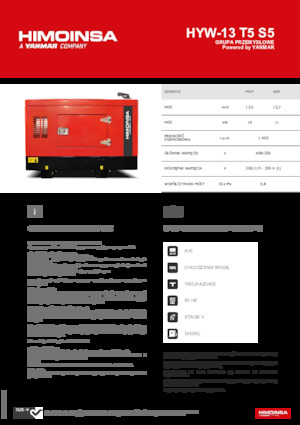 Stromerzeuger, Diesel HIMOINSA HYW-13 T5 S5