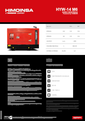 Stromerzeuger, Diesel HIMOINSA HYW-14 M6