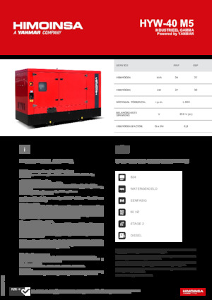 Stromerzeuger, Diesel HIMOINSA HYW-40 M5