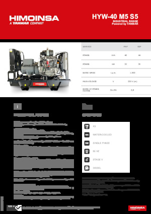 Stromerzeuger, Diesel HIMOINSA HYW-40 M5 S5