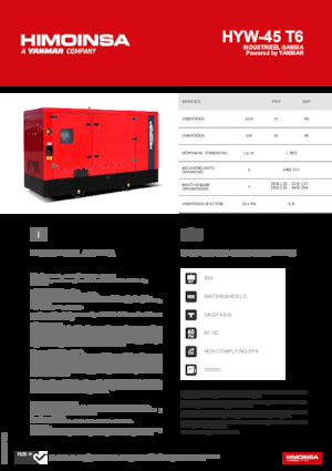 Stromerzeuger, Diesel HIMOINSA HYW-45 T6