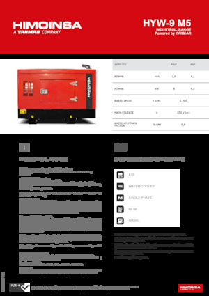 Stromerzeuger, Diesel HIMOINSA HYW-9 M5