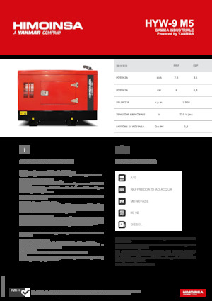 Stromerzeuger, Diesel HIMOINSA HYW-9 M5