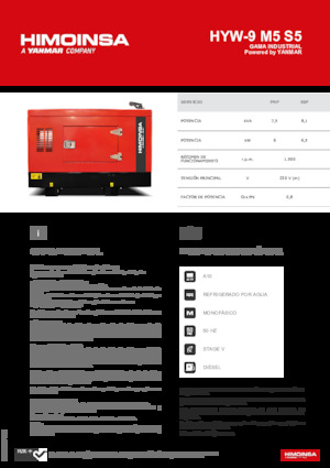 Stromerzeuger, Diesel HIMOINSA HYW-9 M5 S5