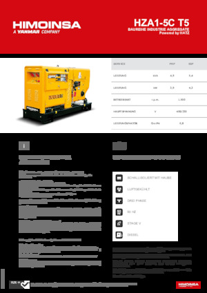 Stromerzeuger, Diesel HIMOINSA HZA1-5C T5
