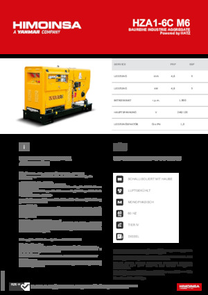 Stromerzeuger, Diesel HIMOINSA HZA1-6C M6