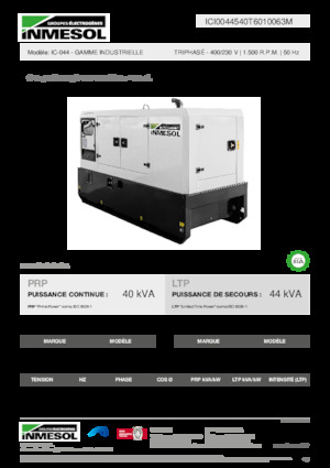 Stromerzeuger, Diesel INMESOL IC-044