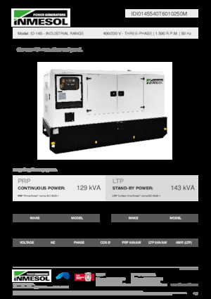 Stromerzeuger, Diesel INMESOL ID-145
