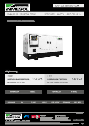Stromerzeuger, Diesel INMESOL ID-150
