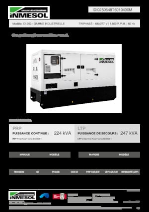 Stromerzeuger, Diesel INMESOL ID-250