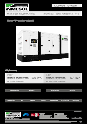 Stromerzeuger, Diesel INMESOL ID-600