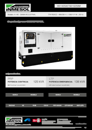 Stromerzeuger, Diesel INMESOL II-140