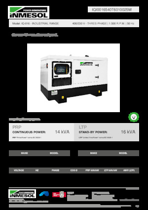 Stromerzeuger, Diesel INMESOL IQ-016