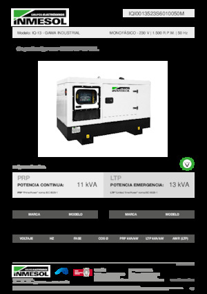 Stromerzeuger, Diesel INMESOL IQ-13