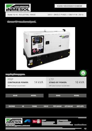 Stromerzeuger, Diesel INMESOL IQ-16
