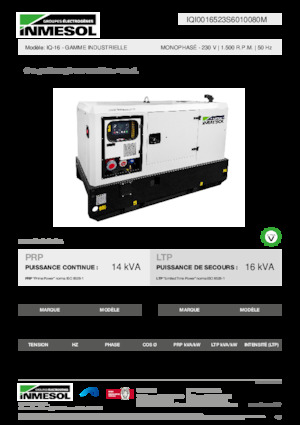 Stromerzeuger, Diesel INMESOL IQ-16