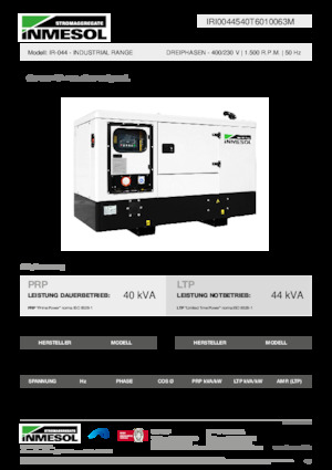 Stromerzeuger, Diesel INMESOL IR-044
